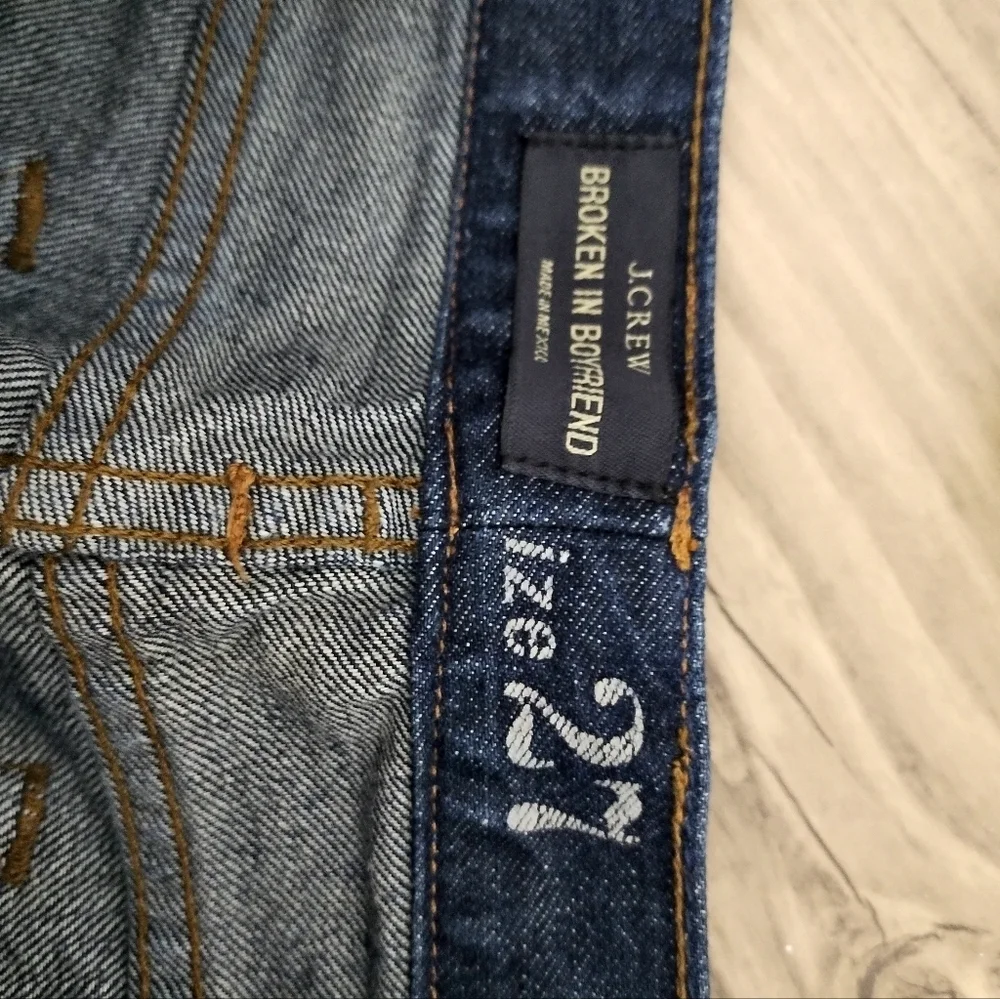 J Crew Broken‎ In Boyfriend Distressed Boho Festival Relaxed Fit Jeans 27